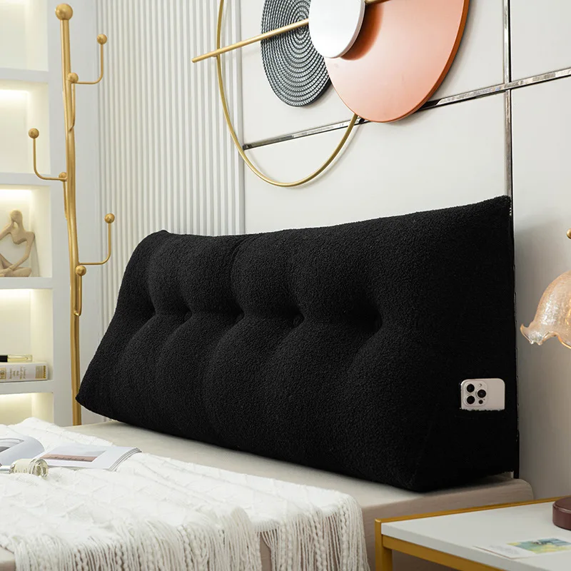 Triangular Wedge Headboard Pillow Large Bolster Bed Rest Reading Pillow Backrest Positioning Support Bolster Cushion Home Decor 4