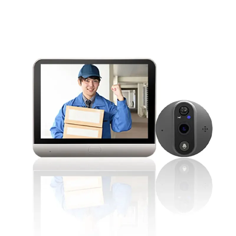 Smart WiFi Doorbell Peephole Camera with Night Vision
