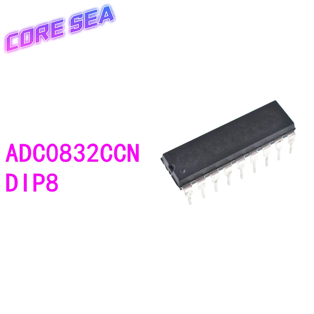 

10PCS ADC0832CCN chip 8-bit analog-to-digital converter 31KSPS inline DIP8