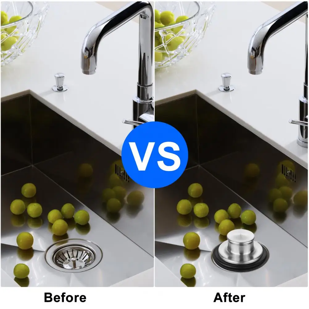 Sink Drain Protector Stainless Steel Kitchen Sink Plug Set for Odor-resistant Pipe Protection Garbage for Home for Odors