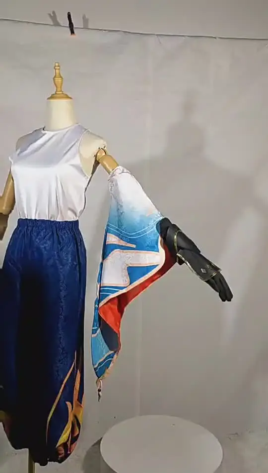 PUYYDS Anime Cosplay Jeu Hu Tao Genshin Impact Hutao Costume Uniforme Perruque Sexy Cosplay Style Chinois Costumes D'halloween Pour Les Femmes