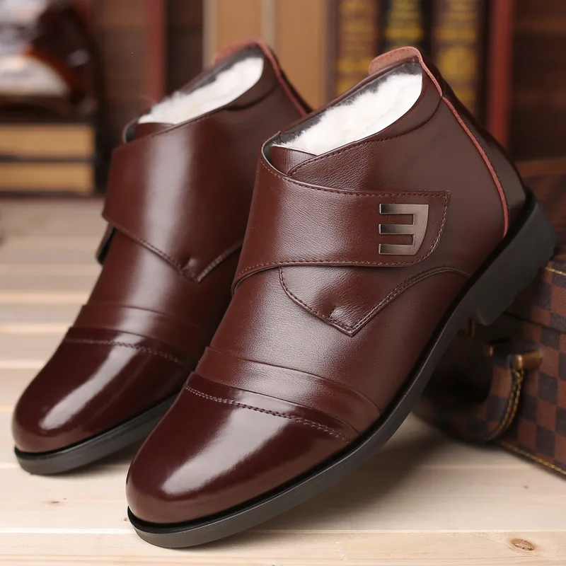 Men Winter Boots Chelsea Genuine Leather Ankle Boots,winter snow boots,men boots