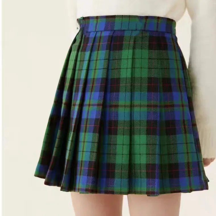 Children Skirts Baby Toddler Girls School Plaid Princess Pleated Short Skirt Summer