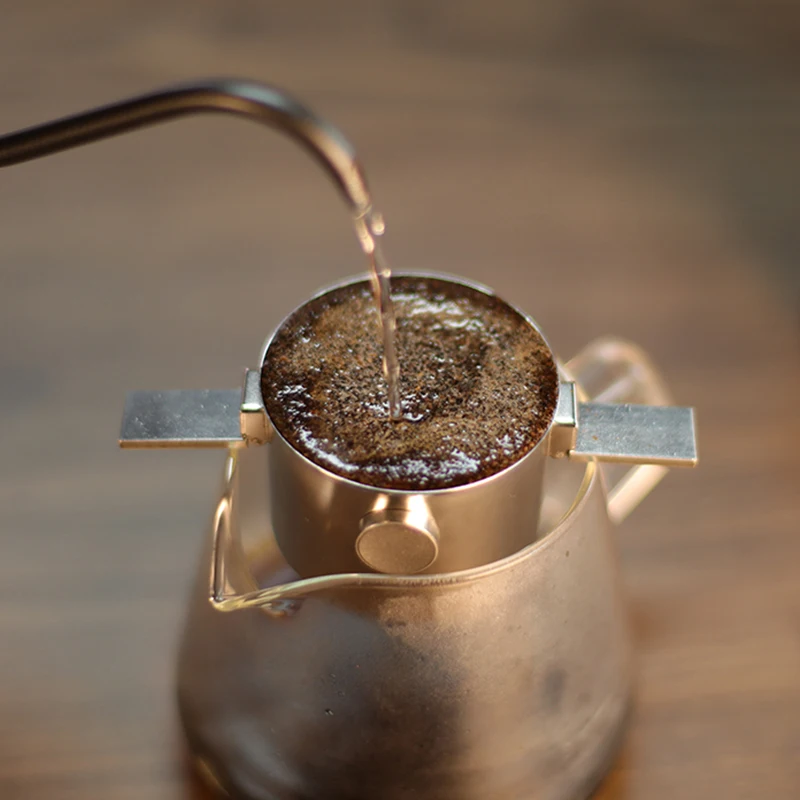 فلتر قهوة يدوي ستانلس ستيل قابل لإعادة الاستخدام،...