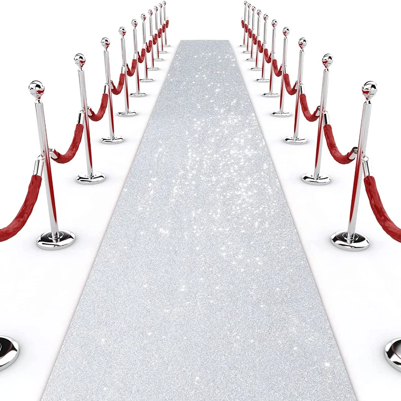 Wedding carpet Wedding Glitter Rug 1m, 3m, 5m Wedding Accessories Silver Aisle Runway Rug, Banquet Party Bridal Hallway Rug Decoration