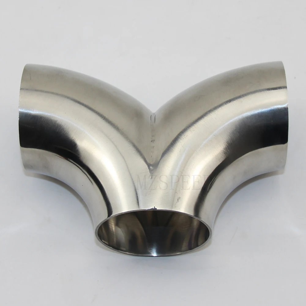 Exhaust Pipe Welding Pipe Fittings 304 Stainless Steel Sub-interface Sub-two Transfer Universal Welding Exhaust Pipe Noise Eliminator