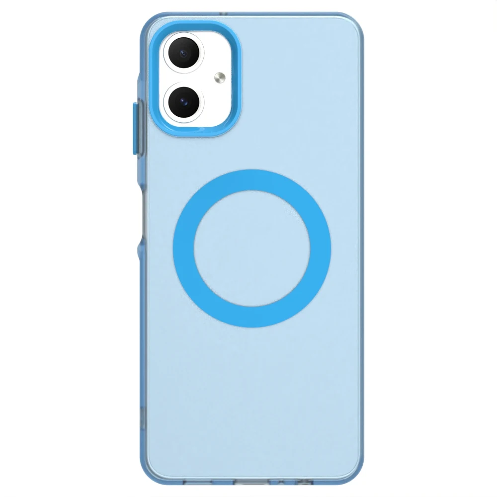 Candy Colors Translucent Phone Case with Magnetic Wireless Charging and Durable TPU Frame