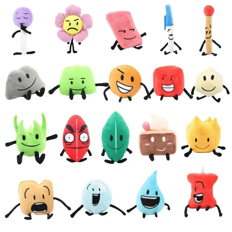 BFDI Plush Toy Battle for Dream Island Stuffed Doll Leafy Firey Flower Waterdrop Bubble Animal Plant Plushie Pillows Kids Gifts 5 7 12pcs bfdi plushie battle for dream island plush toy stuffed animal cartoon plant soft doll leafy firey coiny children gifts