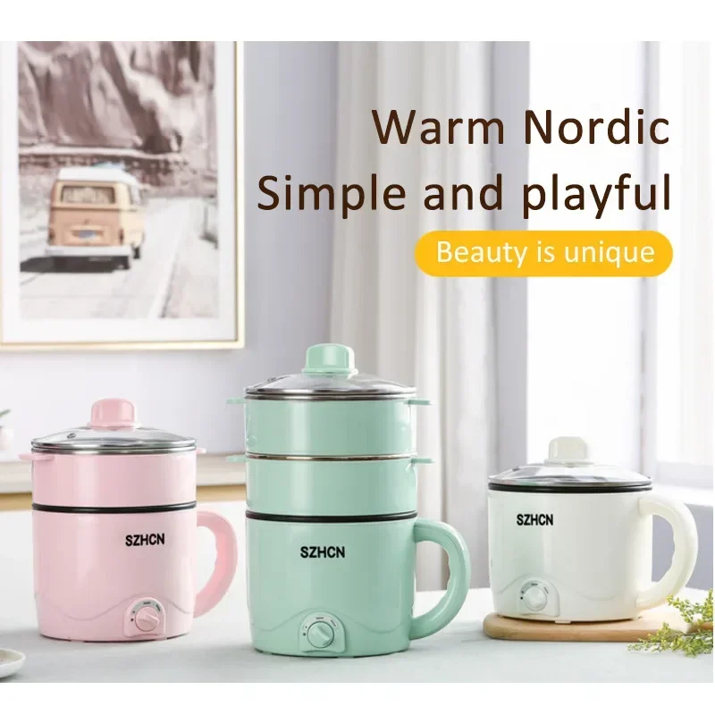 Electric cooker household multifunction student dormitory electric hot pot noodle cooking small electric pot 220V