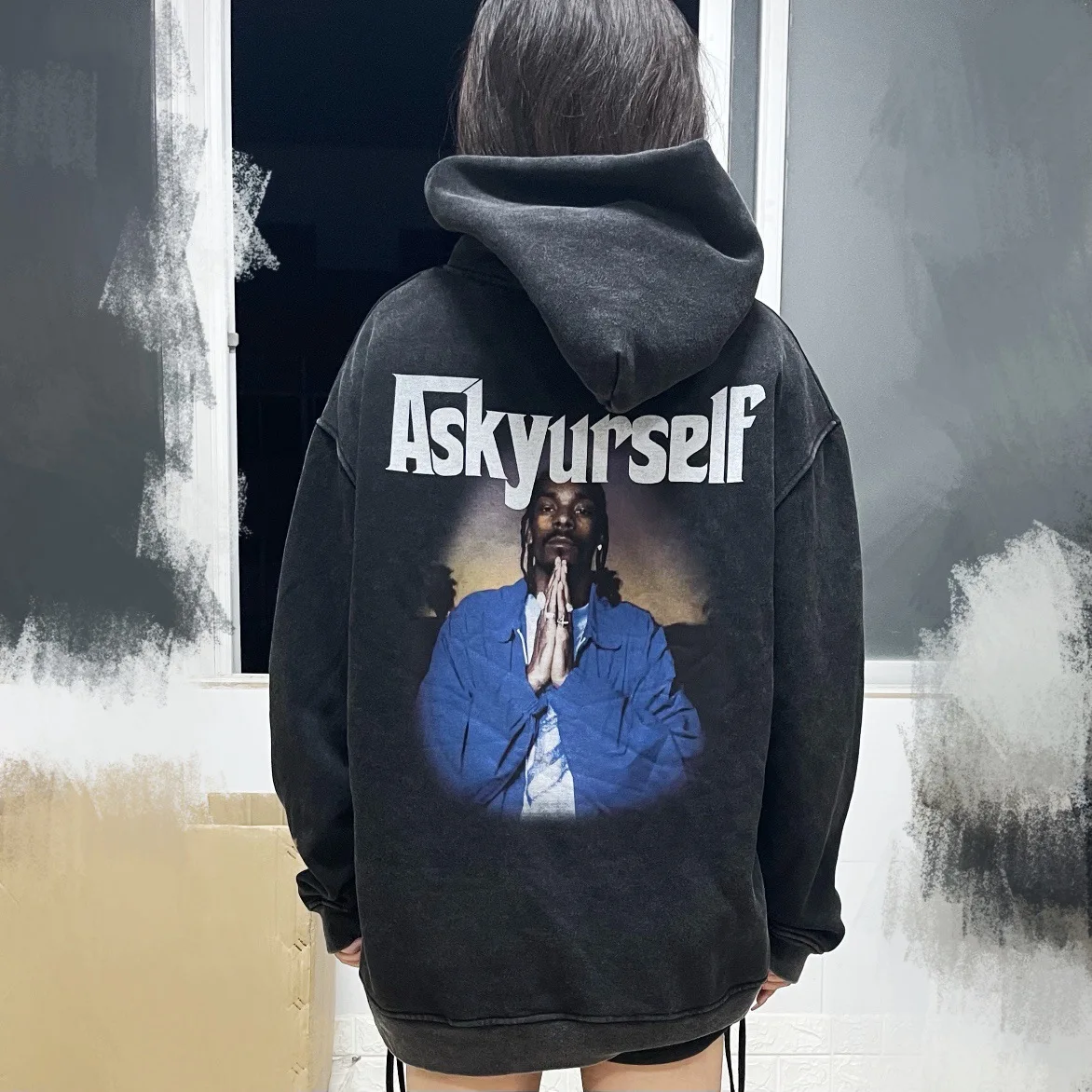 Новинка роскошные мужские толстовки с капюшоном Askyurself doggy peace of mind бархатный