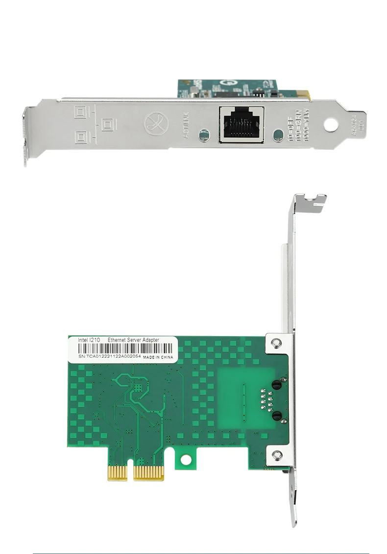 Intel I210AT Single Port Wired Gigabit Ethernet Server