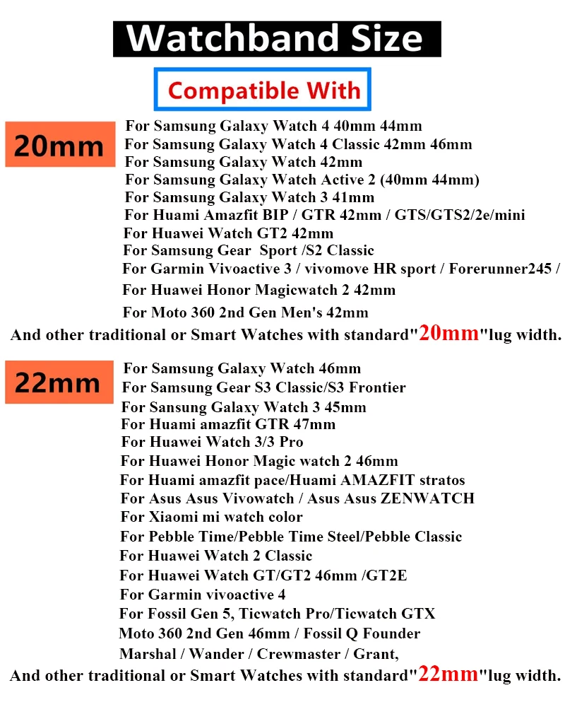 Universal 20mm 22mm Silicone Smartwatch Band – Durable Sport Strap Bracelet in Multiple Colors