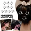 Star Hairclip Women Silver Color Cute Clips Girls Star Barrettes Simple Metal Snap Clip Hair Jewelry Hair Accessories Wholesale