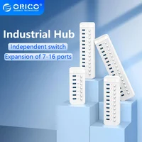 ORICO USB 3.0 HUB 5Gbps High Speed HUB 7 10 13 16 Port ABS USB OTG Splitter on/Off Switch USB 3.0 12V Power Adapter Support PC 1