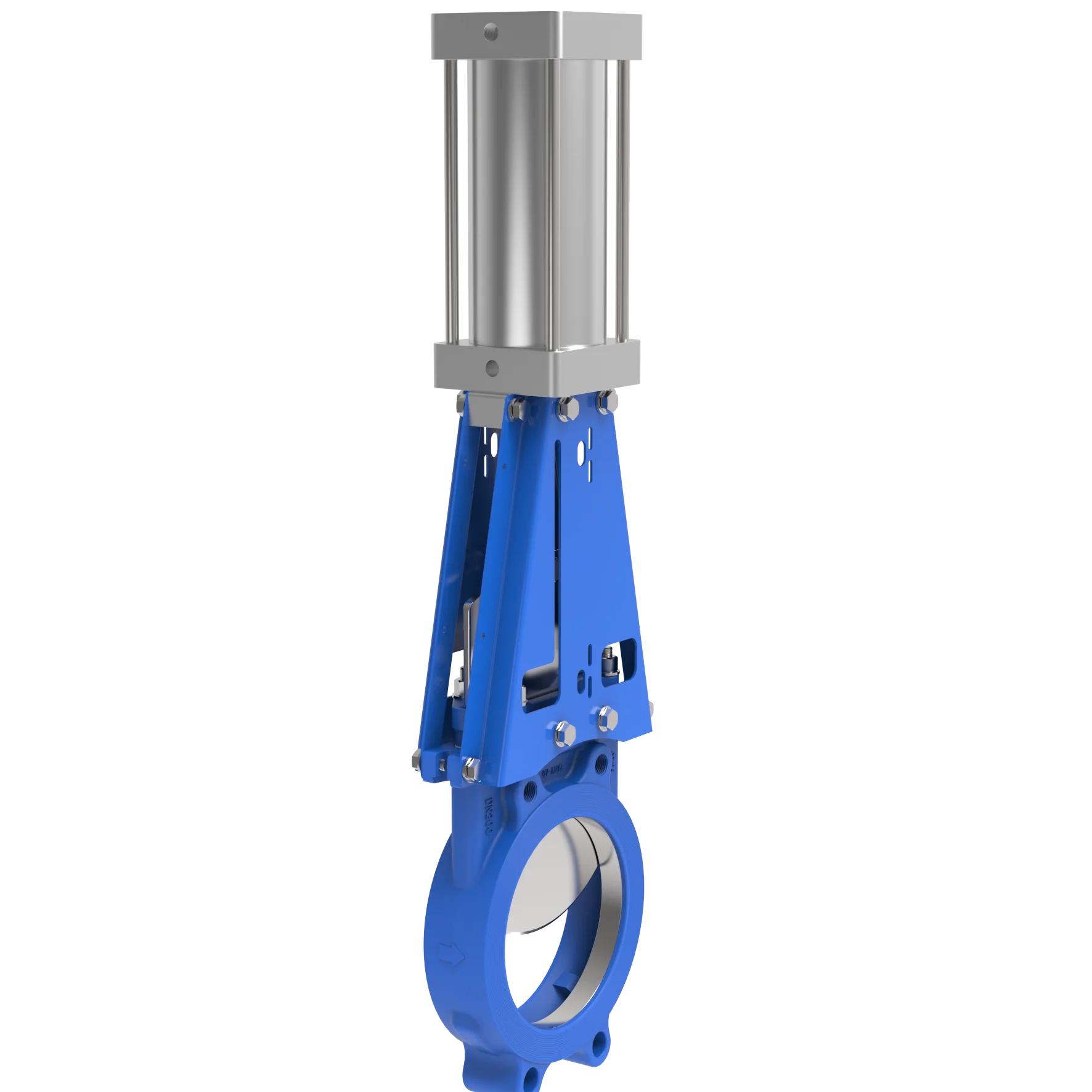 

QBseries DN200mm 8-дюймовый WCB PN10 пневматический однонаправленный клапан затвора ножа для шлама #