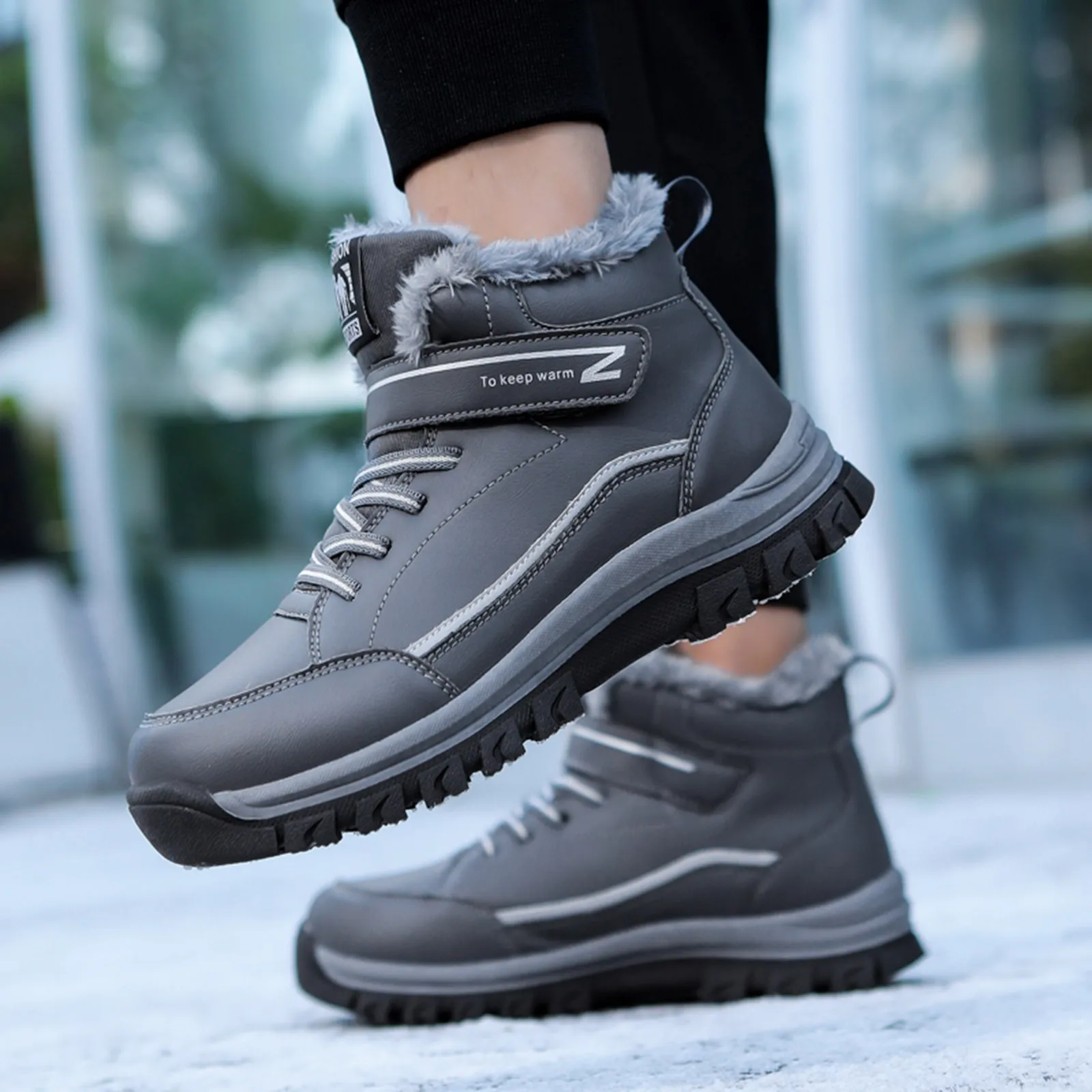 Slip on Water Boots for Men Fashion Winter Men Snow Boots Thick Bottom slip-on-water-boots-for-men-fashion-winter-men-snow-boots-thick-bottom