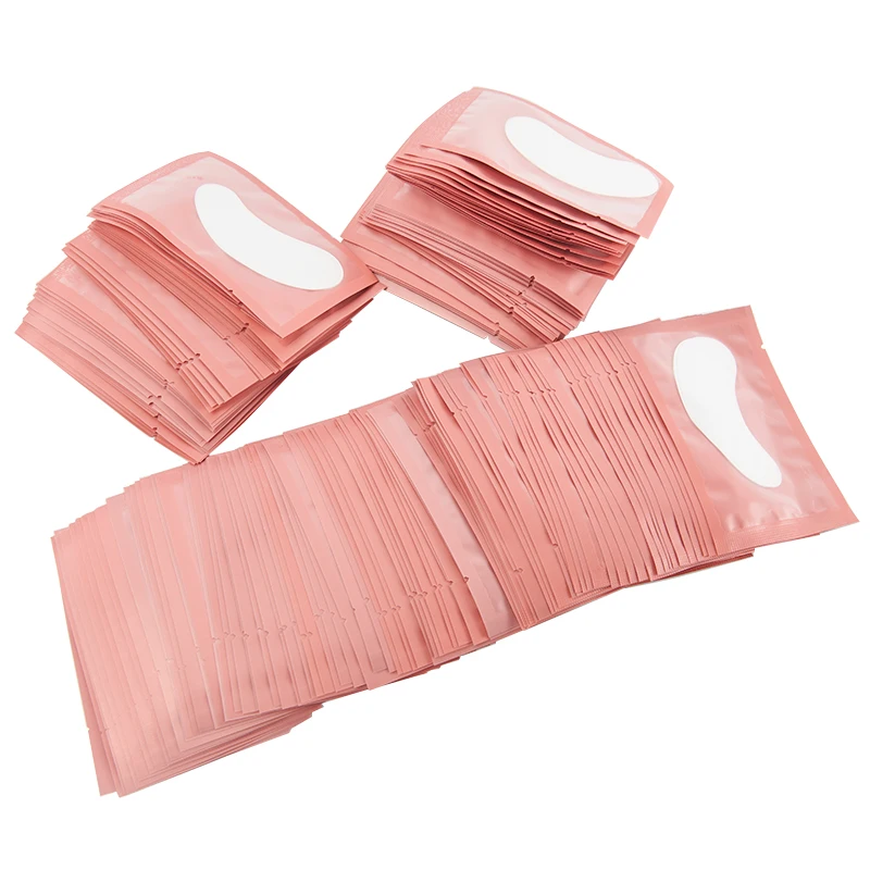 Patches for Extension Under Eye Pads Paper Patches Pink Lint free Stickers for False Eyelashes eye patch eyelash supplies