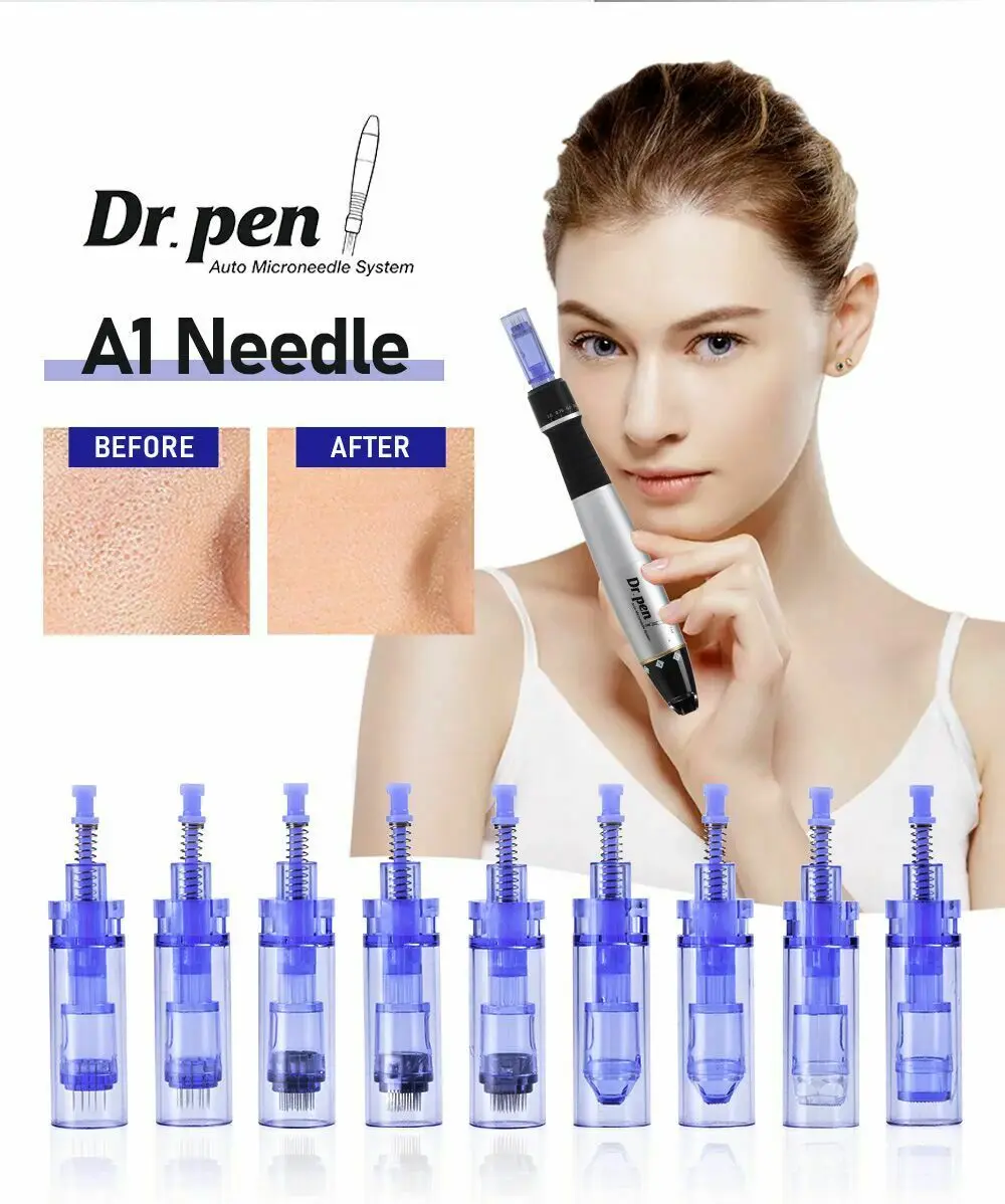 10Pcs Blue Dr.Pen Ultima A1 Cartucce Ad Ago Skin Renew Microneedle Derma Pen Punte Per Tatuaggi Di Ricambio Mts