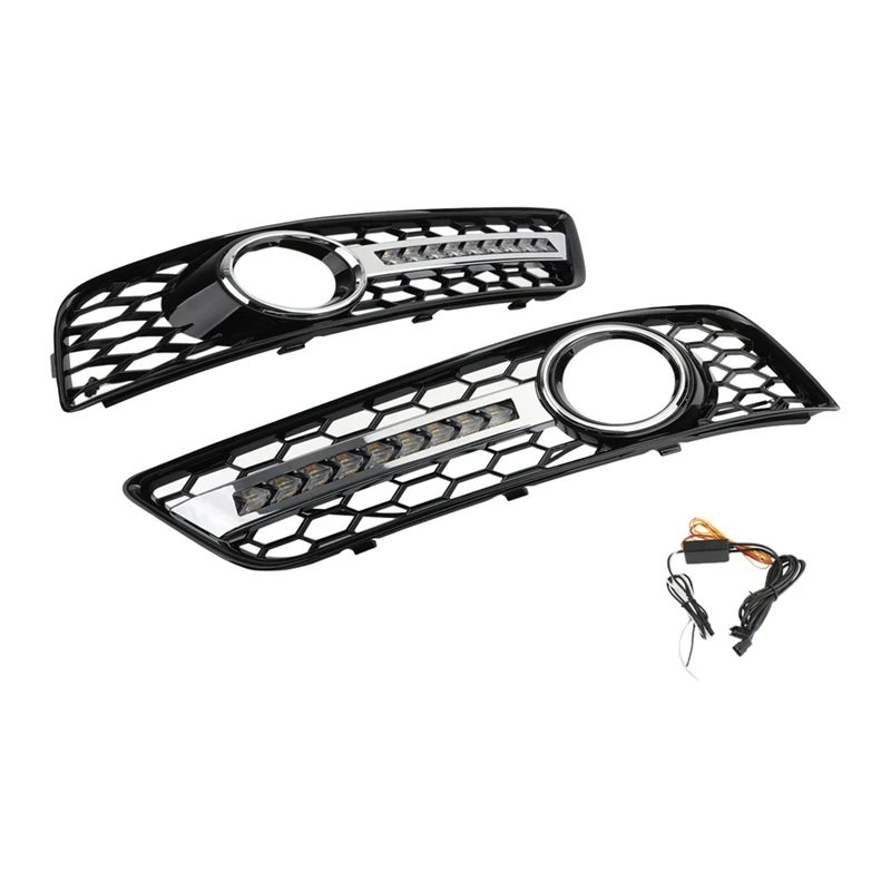 

AU05 -1 Pair Of LED Daytime Running Lights Fog Light Frame Grille For A3 S3 RS3 Sports 07-12 Modification Accessories