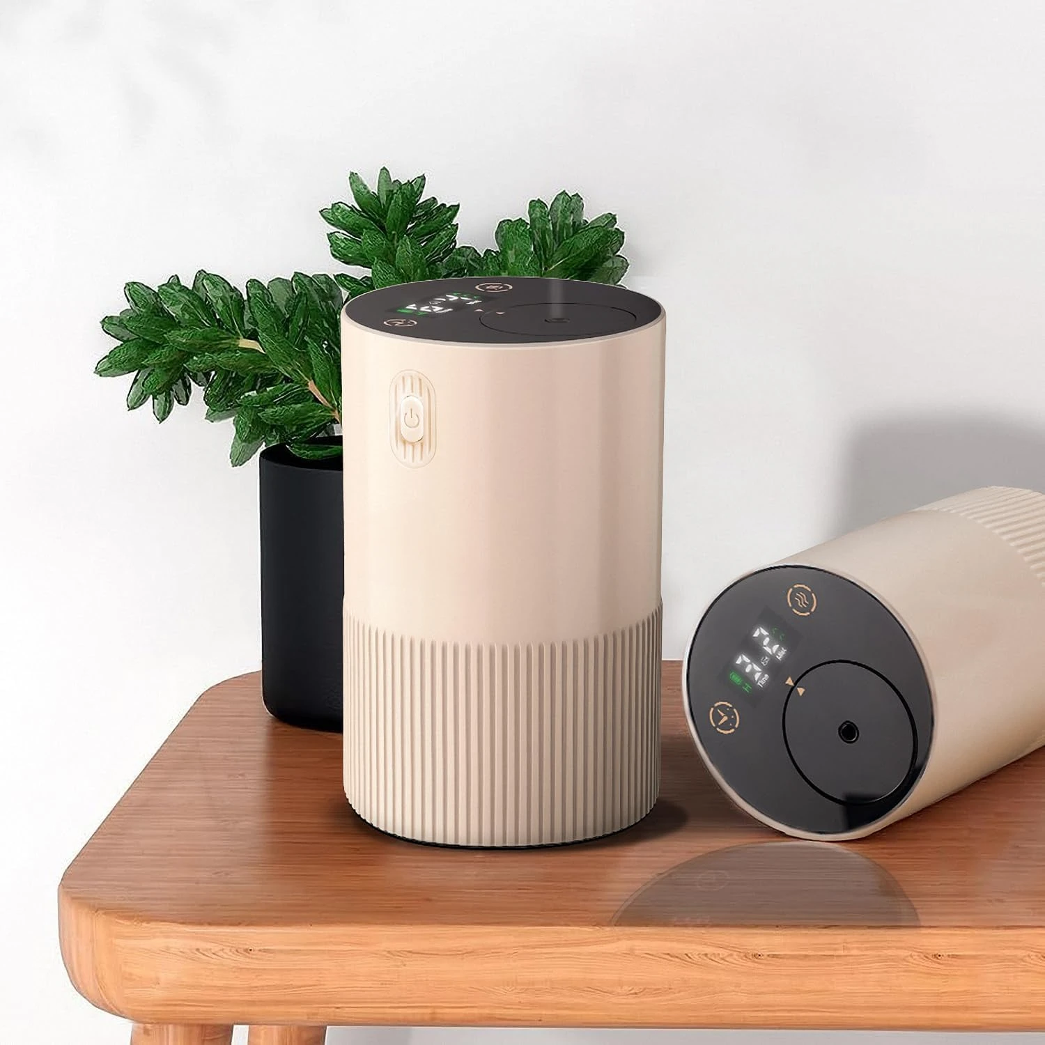 Waterless Essential Oil Nebulizer Battery Portable Smart Cordless Digital Display Aromatherapy Atomizing Diffuser Cold Mist
