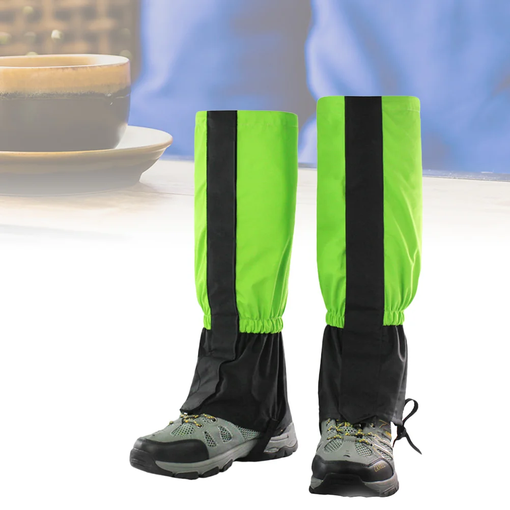 

1 Pair Waterproof Breathable Wearable Outdoor Skiing Climbing Hiking Snow Leg Gaiters Boot Covers Protectors (Green)