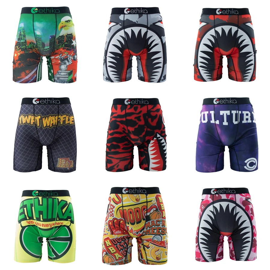 ETHIKA 1Pcs 섹시한 남자 속옷 복서 통기성 수영 남자 속옷 플러스 사이즈 S-3XL 남성 트렁크 남자 팬티 복서 팬티