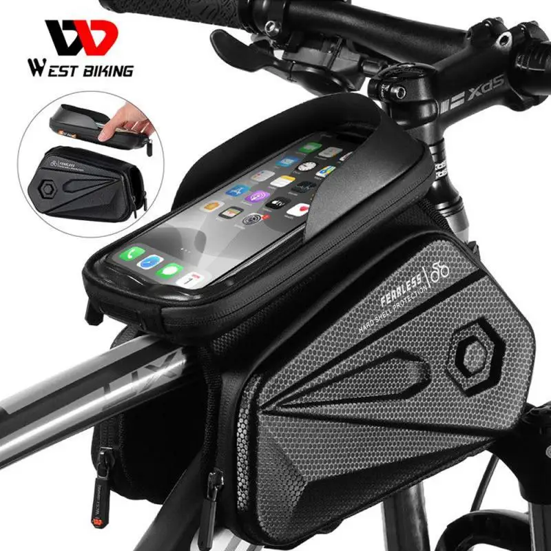 

Сумка для горного велосипеда west biking, Жесткий Чехол для передней балки, дорожные аксессуары, сумки и держатели