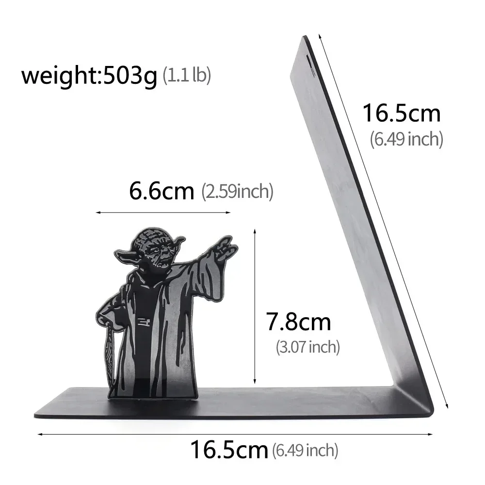 Book Holder 1PCS Master Yoda Bookend Sturdy Book Support Table Desk Decoration Classic Character Book Holder for Men Women Movie Fans