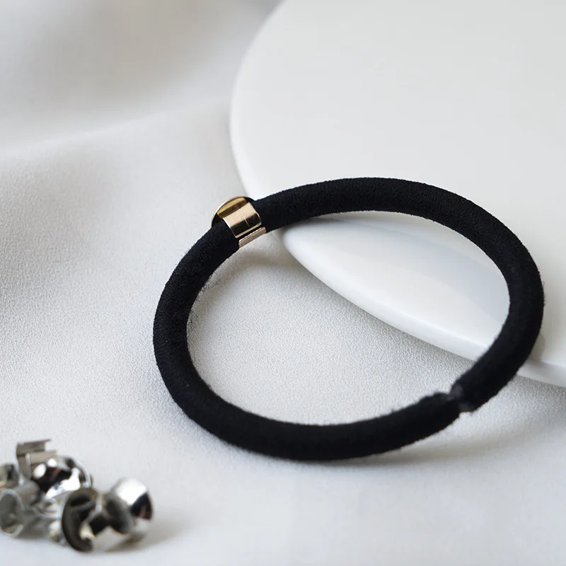 100 stücke 8mm Blank Basis Haar Ring Schnalle Für Elasitc Gummibänder Scrunchies Stecker Schmuck Machen Zubehör DIY Deco teile – Detail 3