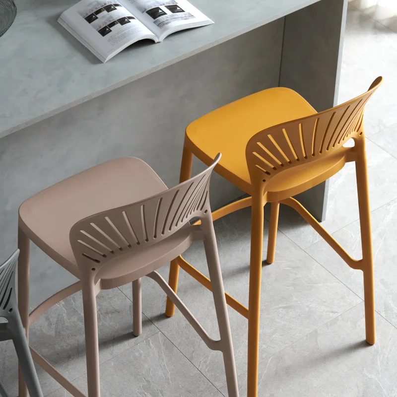Ergonomická vysoký kuchyň stoličky příjem výtvarník moderní plastový pult stolice hráč lavice pult kuchyň banqueta alta nábytek HY