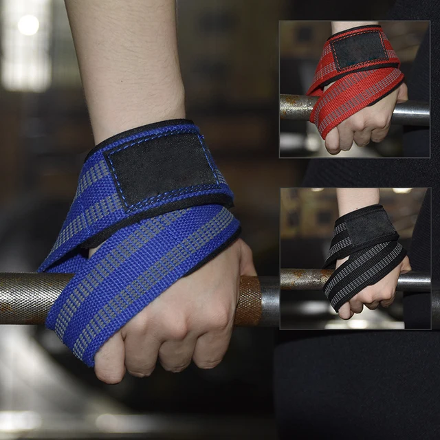 Anti Slip Silicone Rubber Figure 8 Word Padded Weightlifting Belts Cotton Deadlift Powerlifting Straps Pull-ups Bands 5