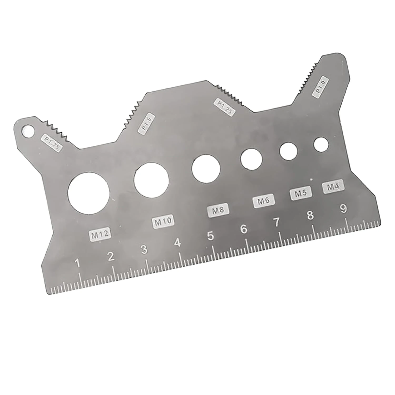 1pc 나사산 피치 게이지 눈금자 측정 도구 볼트 너트 미터법 가공 나사산 나사 절삭 게이지 각도 모델 측정