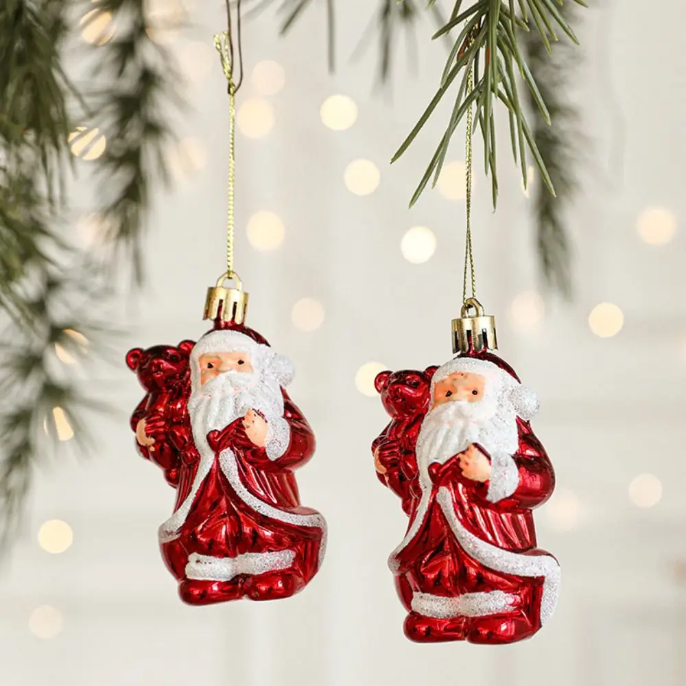 2PCS Red&white Creative Christmas Hanging Decoration Santa Clause Camera Owl Xmas Ornament Ball Festival Shopwindow Xmas Baubles