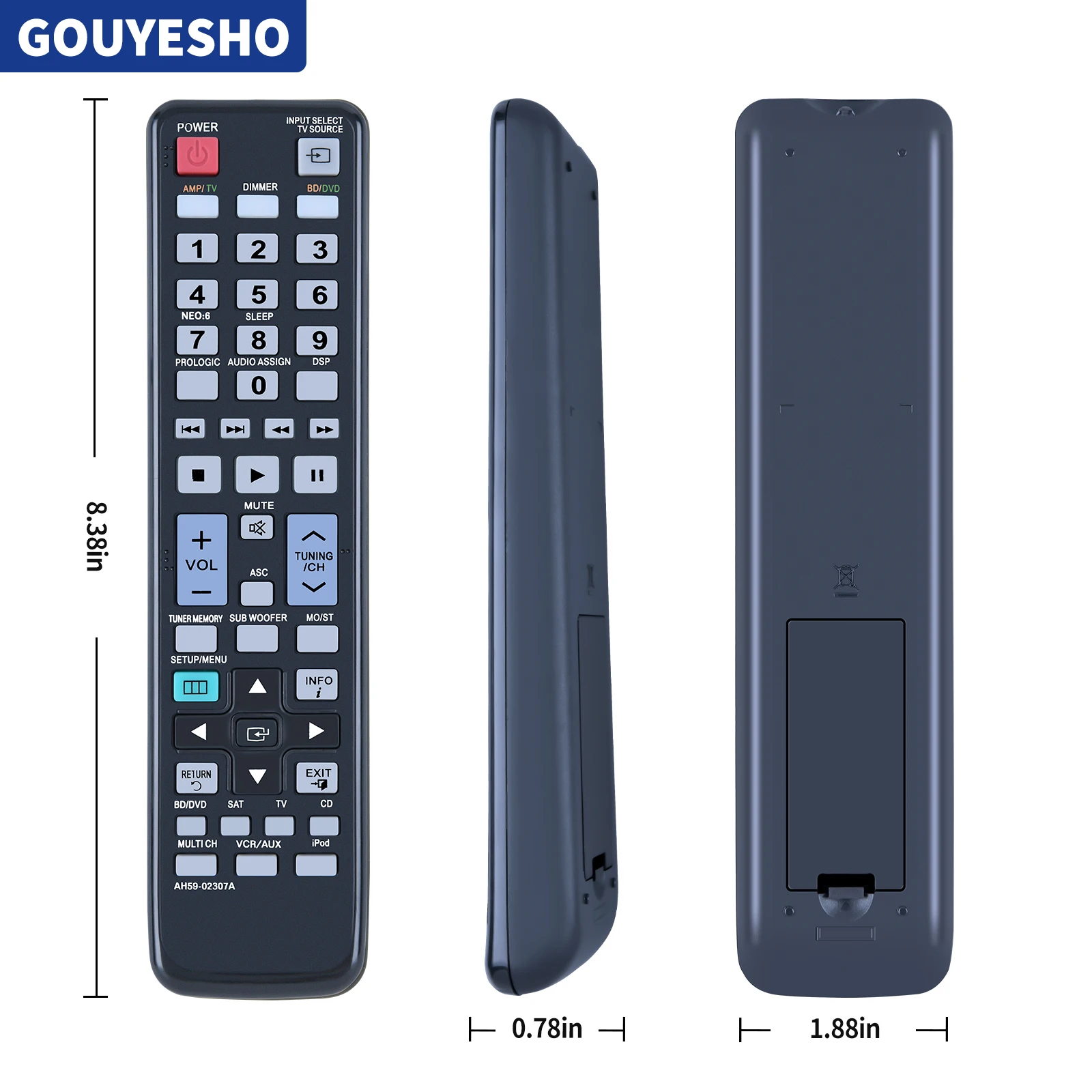 삼성에 적합한 AV 리시버 HW-C700B AH59-02307A 리모컨, HW-C700 HW-C770BS HW-C770B