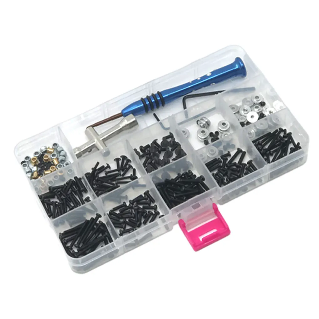 

RCGOFOLLOW Screws Kit Box RC Car Part Dust-proof Rc Screws Kit Box For 1 16 WPL C14 OFF-Road RC Upgrade Part RC Car Accessories