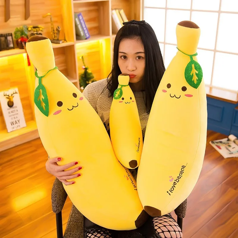 50CM Cartoon Banana Plush Toy Soft Plant Banana Pillow Super Soft Kids