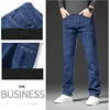 2024  Loose Straight Stretch Cashmere Trousers Denim Multiply  New In Fleece Jeans Thick Warm New Winter Men's PantsPlus Size 6