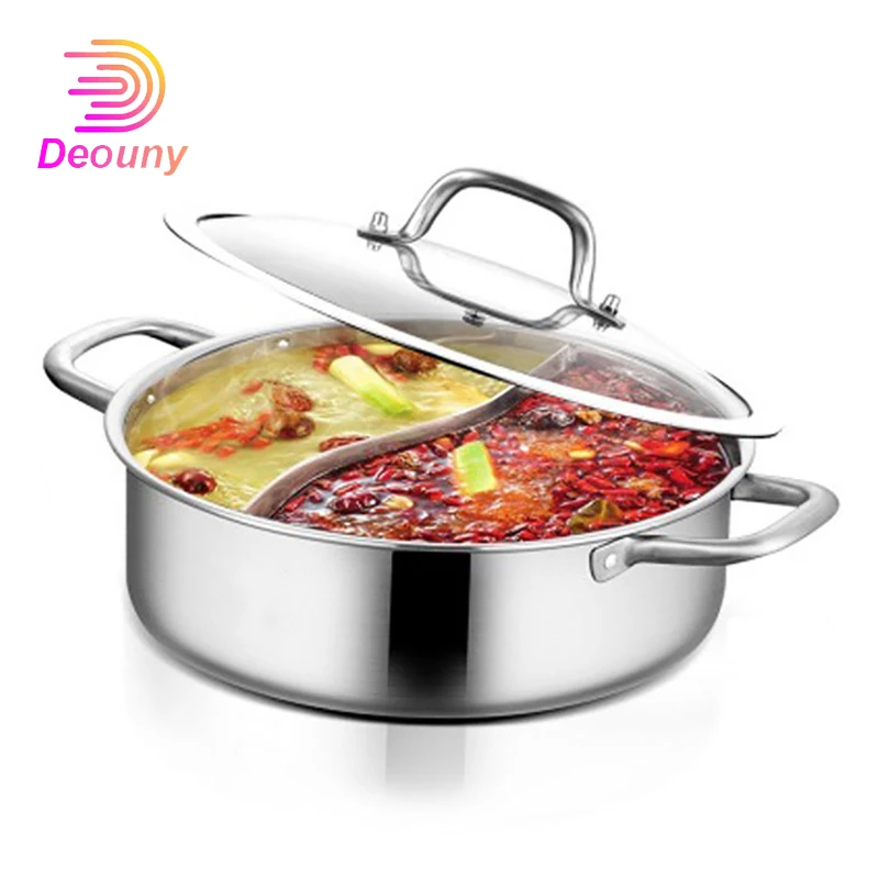 Xiaomi Hot Pot Induction Cooker Chinese Fondue 304 Stainless Steel Hotpot  with Lid Gas Induction Stove Cooking Pot for Cookware - AliExpress