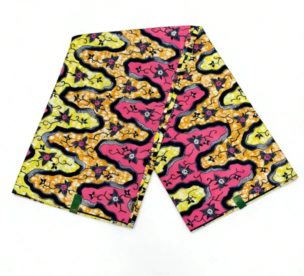 Wholesale Super Quality African Ankara Wax Fabric New 100% Cotton Material Soft Fashion Pink Tissu Pagne Africa Prints 5