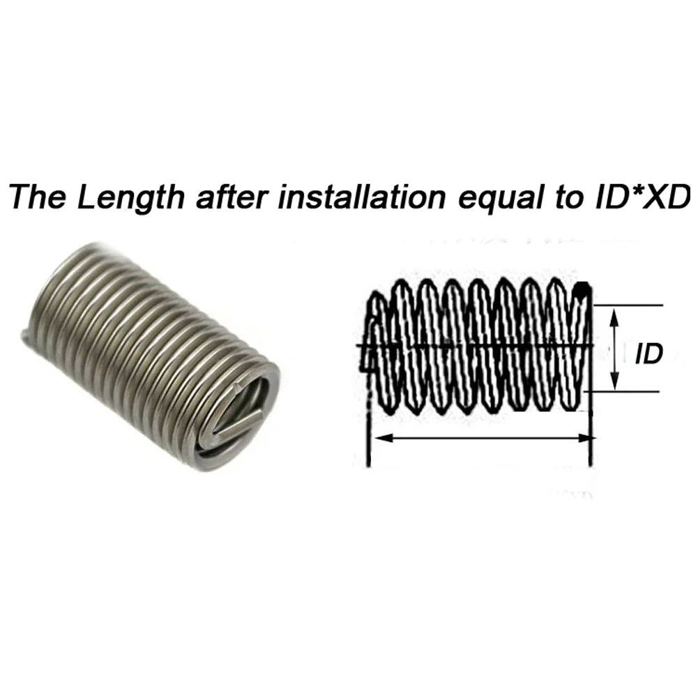

Wire Thread Thread Reducer 304 Stainless Steel Insert Screw Bushing Strong Connection Thread Insert Screw Bushing