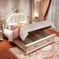Ensembles de literie pour filles, matelas, organisateurs, ensembles de chambre King Size et Queen, ensembles complets avec rangement, meubles de maison 3