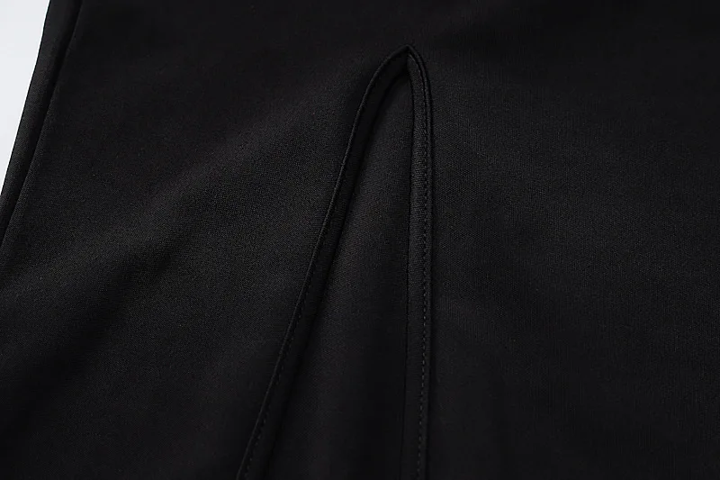 Y2k Fashion Basic White Turtleneck Slim Midi Dresses Women's Sexy Side Split Sleeveless Bodycon Vintage Elegant Robe 2024 Summer
