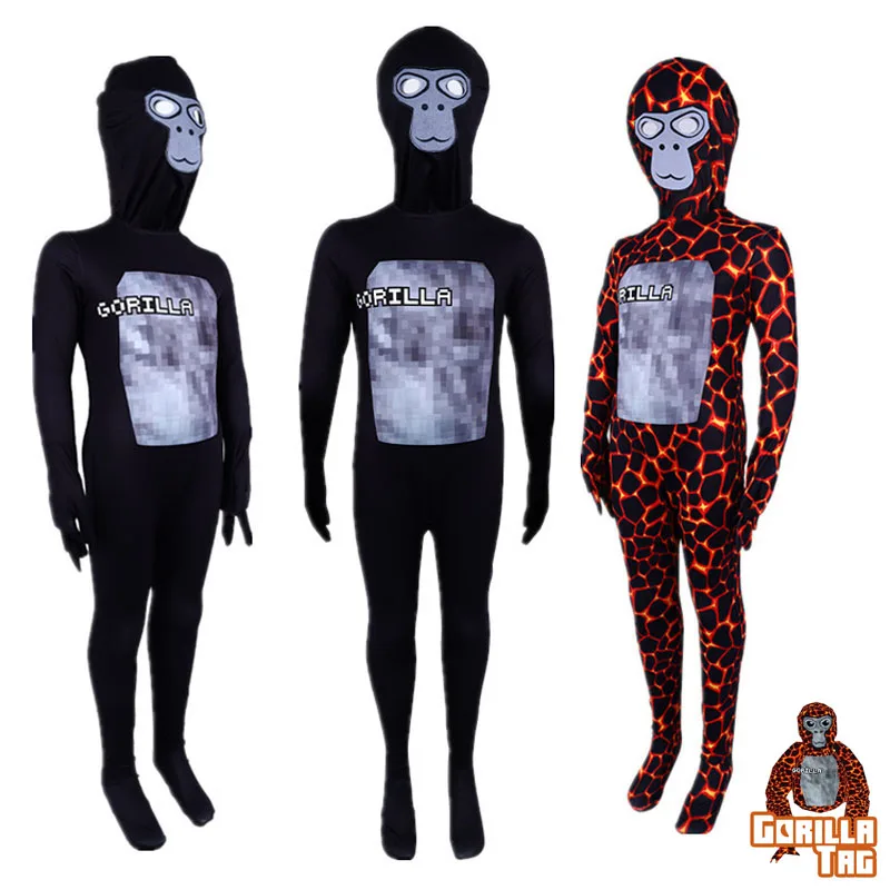Gorilla Tag Jumpsuit Halloween Costume Game lava gorilla Gorilla Tag