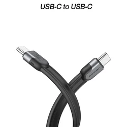 UGOURD High - Speed USB - C to USB - A Flat Ribbon Charging Cable, 60W Fast Charge, 10Gbps Data Transfer, Length Options Available - 0.15m (USB C to USB C U0043)