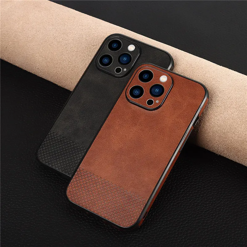 Luxury Soft PU Leather Phone Case For iPhone 13 12 11 Pro Max XS Max XR X 7 8 Plus 13Pro 11 Shockproof Business Matte Back Cover iphone 12 pro max clear case
