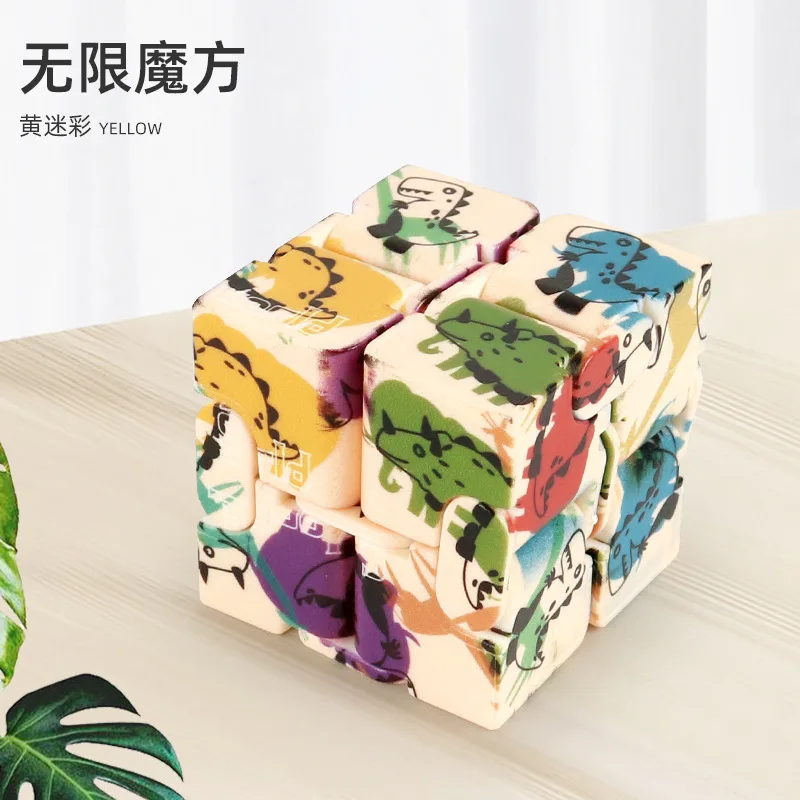 Creative Infinite Cube Infinity Cube Magic Stress Relief Cube Office Flip Cubic Puzzle Stop Stress Reliever Autism Toys 3d three dimensional variety geometric magic cube fidget toys kids anti stress hand flip puzzle game reliever educational toys