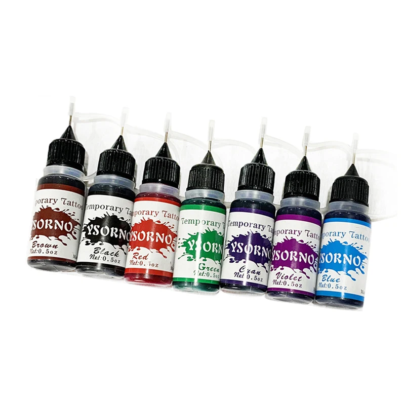 Tattoo Ink 10Ml Semi-Permanent Tattoo Ink Paste for Temporary Natural Body Paint Sticker