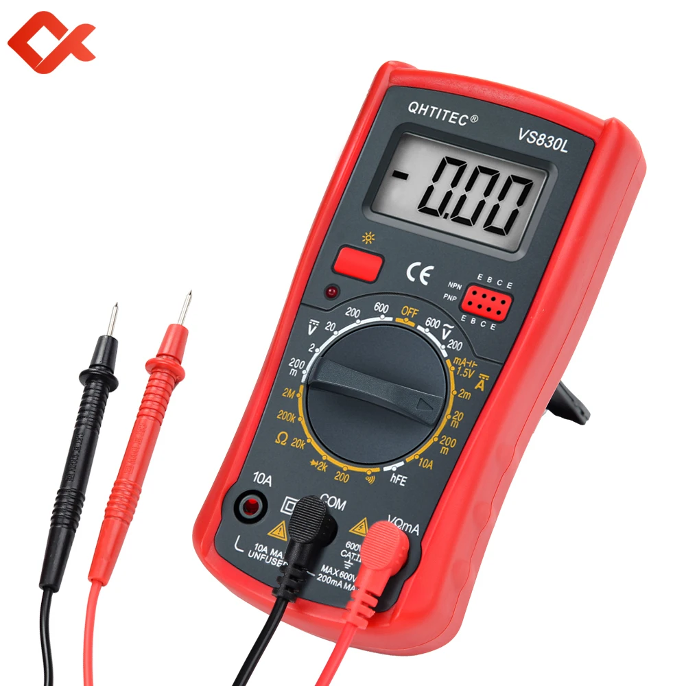 QHTITECMultimeterDCDigitalAmmeterACDCVoltageOhmMeter3In1