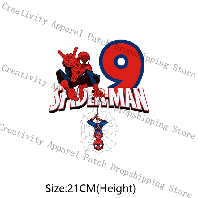Marvel Spiderman Iron on Patches for Clothing Cartoon Thermal Stickers for  Clothes DIY Heat Transfer Kids Patches Applique Gift
