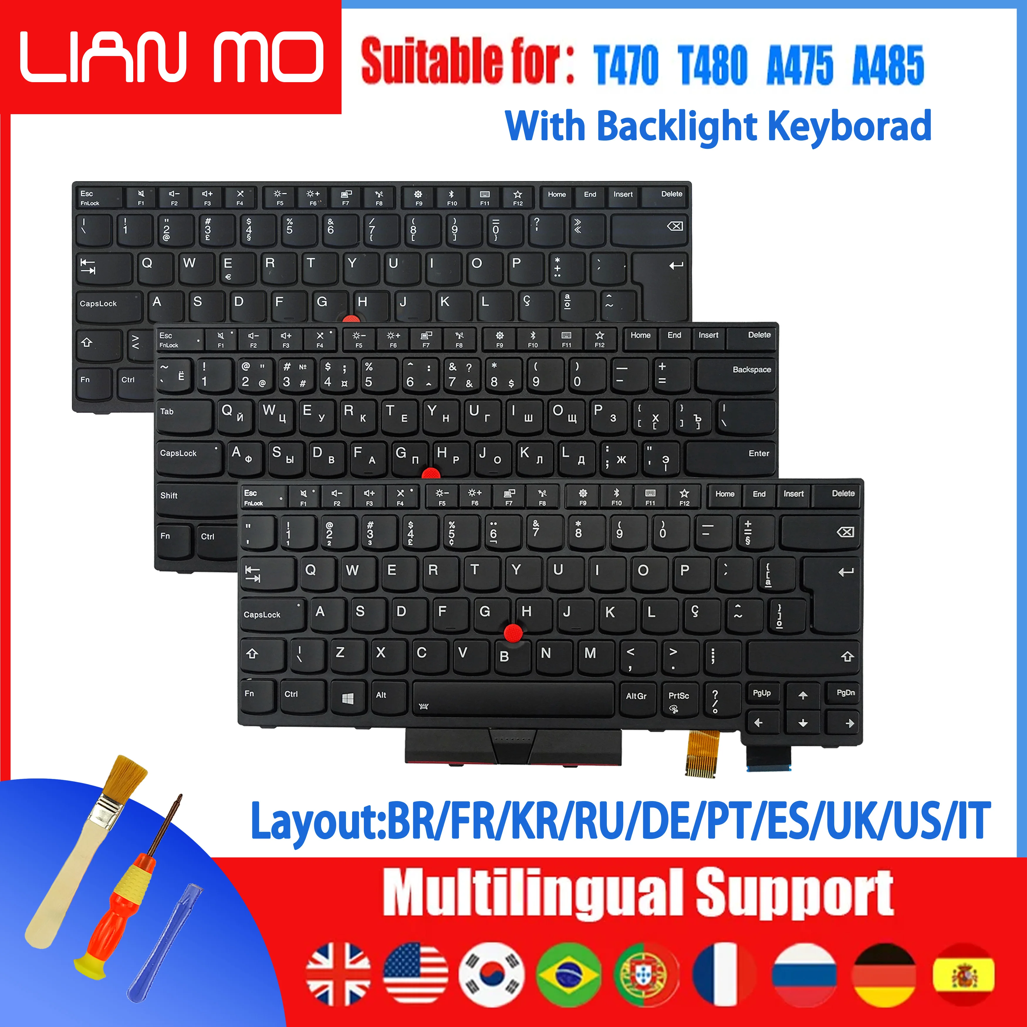 

Клавиатура для Lenovo Thinkpad T470 T480 A475 A485